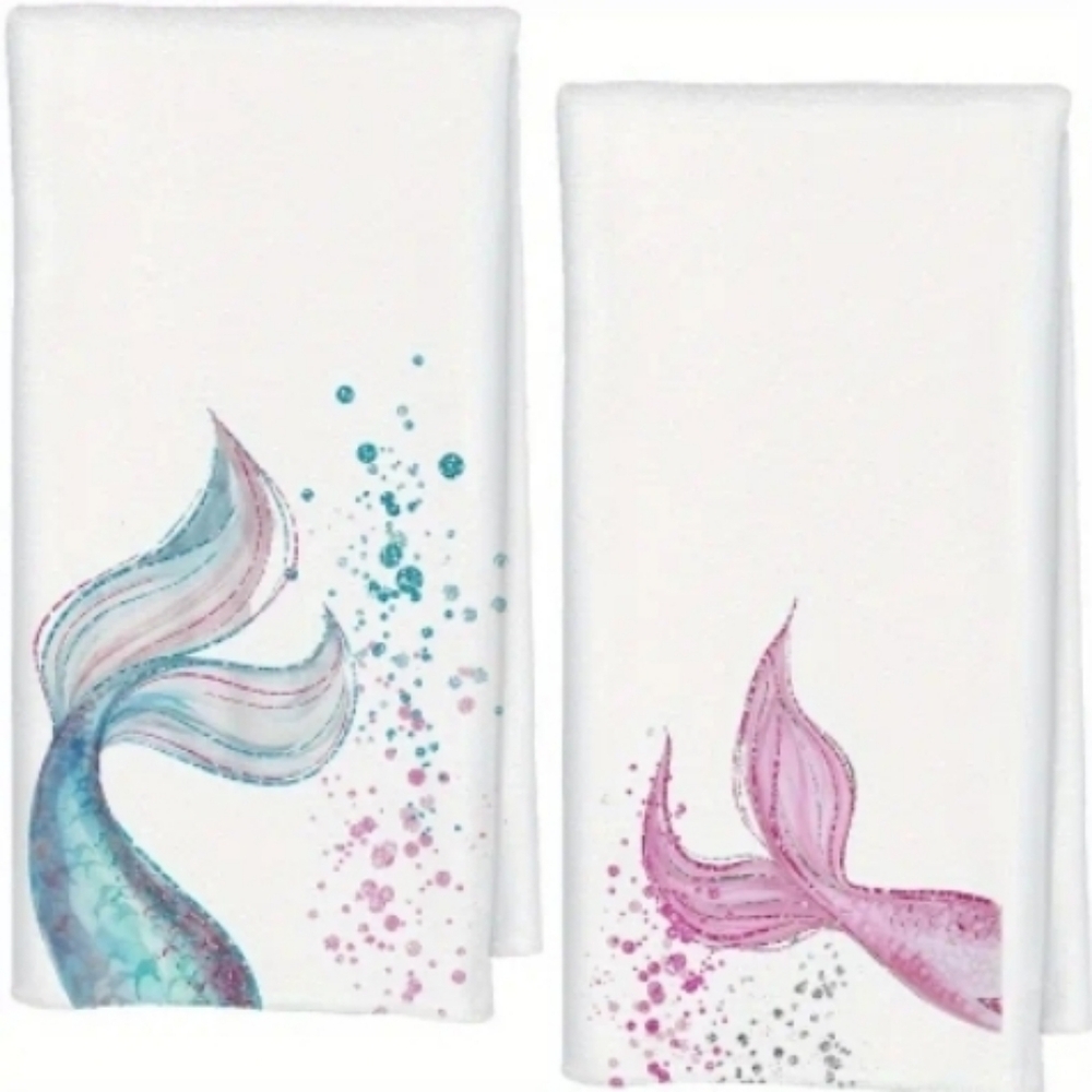 Mermaid Tail Design Towels